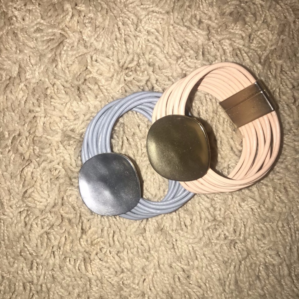 Grey and Rose Bracelets
